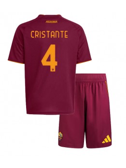 AS Roma Bryan Cristante #4 Replika Hemmakläder Barn 2025-26 Kortärmad (+ byxor)